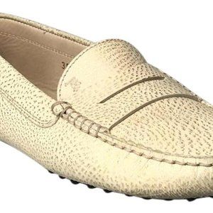 Tod's Cream/Silver Gommini Maxi Doppia 38/8